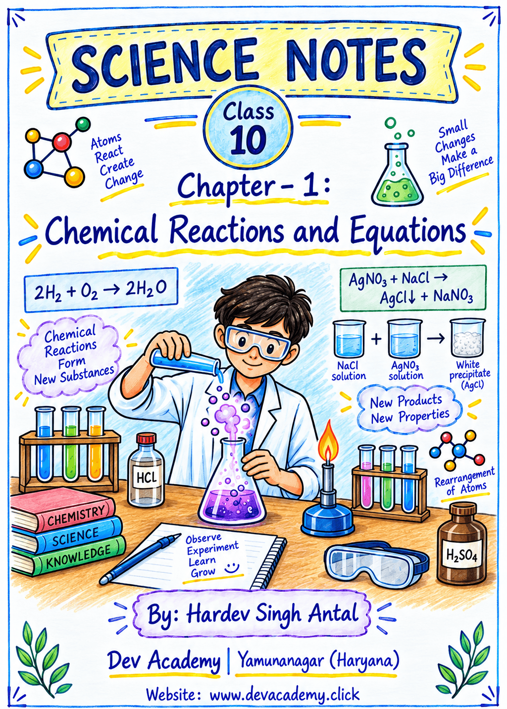 Class 10 Science Notes – Chapter 1: Chemical Reactions and Equations.