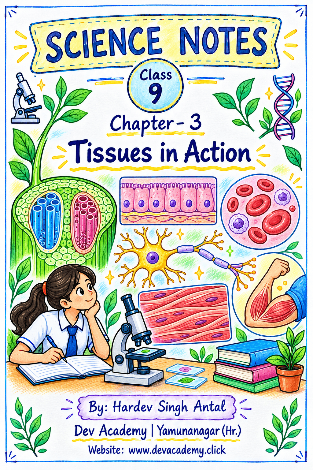 Class 9 Science Notes – Chapter 3: Tissues in Action