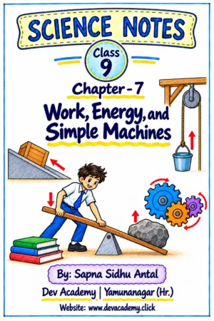 Class 9 Science Notes – Chapter 7: Work, Energy, and Simple Machines